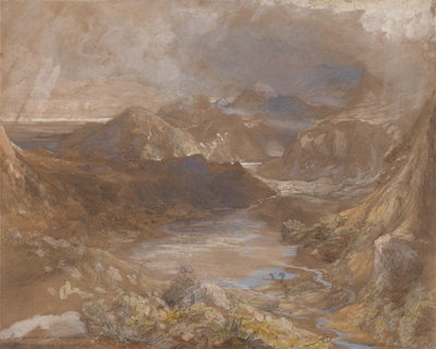 Llwyngwynedd e parte di Llyn-y-ddina tra Capel Curig e Beddegelert, Galles del Nord da Samuel Palmer